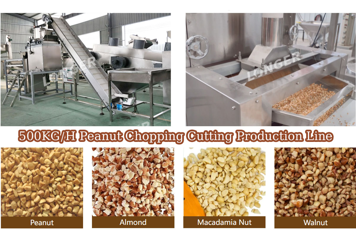 Peanut Chopping Cutting Production Line 500kg/h