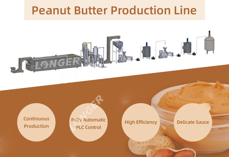 What is the production process of peanut butter?